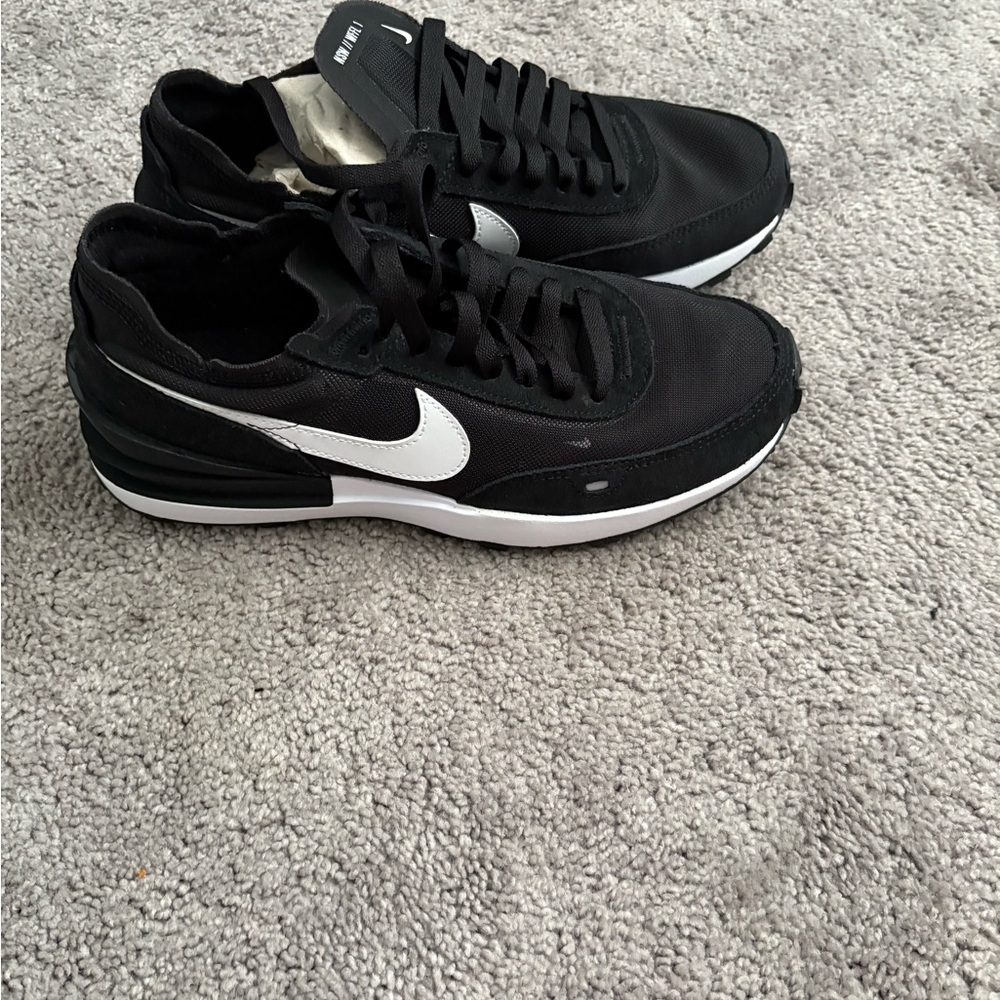 Nike Black and White Athletic Waffle Sneakers